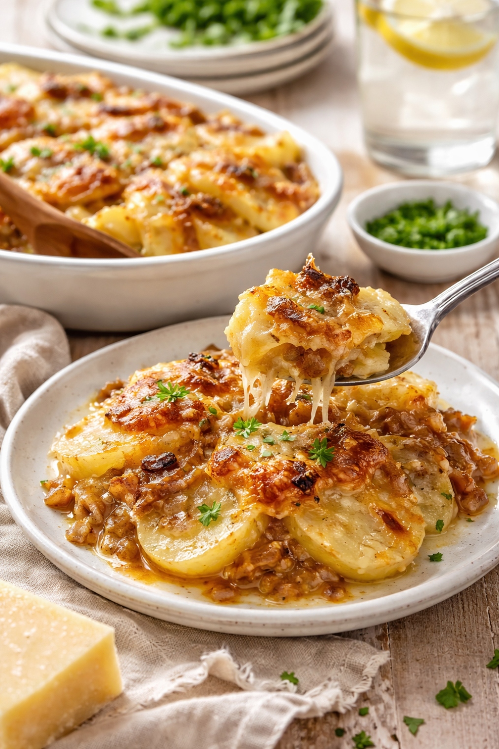 French Onion Potato Bake.