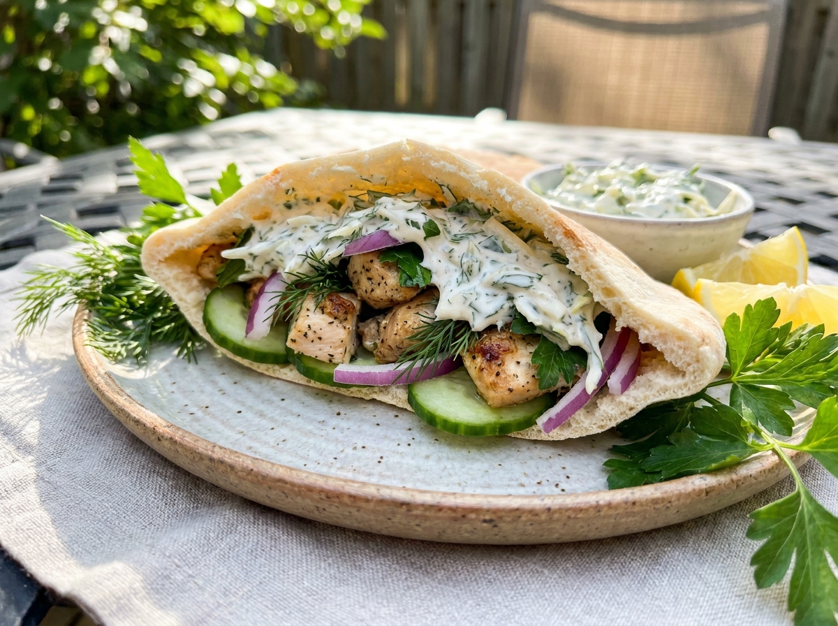 Easy Sheet Pan Chicken Pitas with Herby Ranch Everyone Will Crave