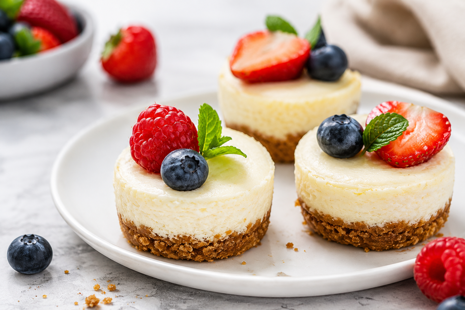 Healthy Mini Cheesecakes for Easy Guilt-Free Desserts
