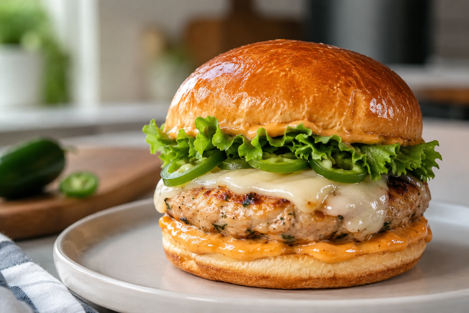 Jalapeno Cheese Turkey Burgers for Spicy Weeknight Dinners