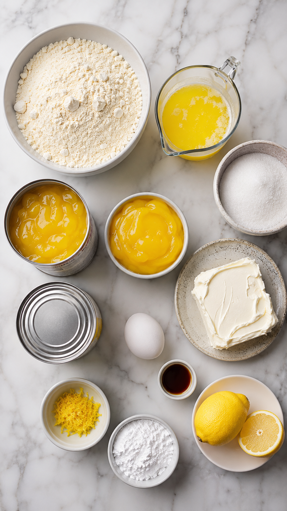 A slice of lemon cream cheese dump cake with golden crumble topping and a creamy lemon center on a dessert plate.