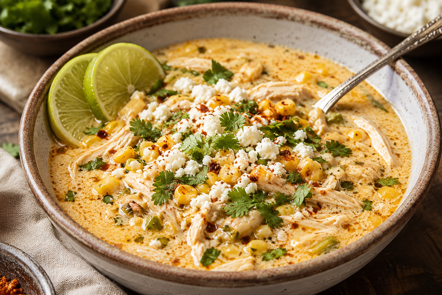 Mexican Street Corn Soup for Cozy Weekend Soup Recipes
