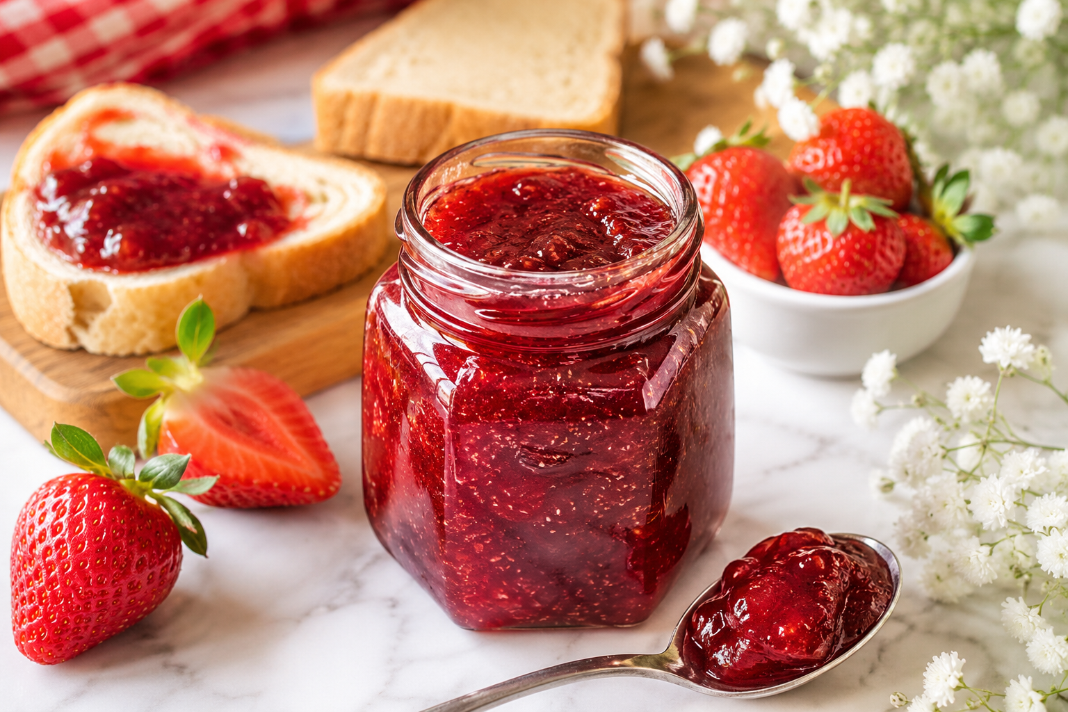 Easy Strawberry Jam Recipe with Fresh or Frozen Berries