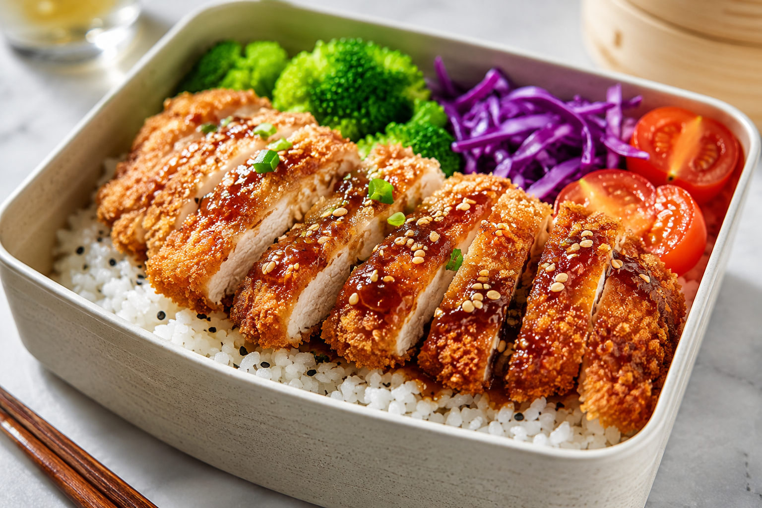 Crispy Chicken Katsu Bento for Easy School Lunches