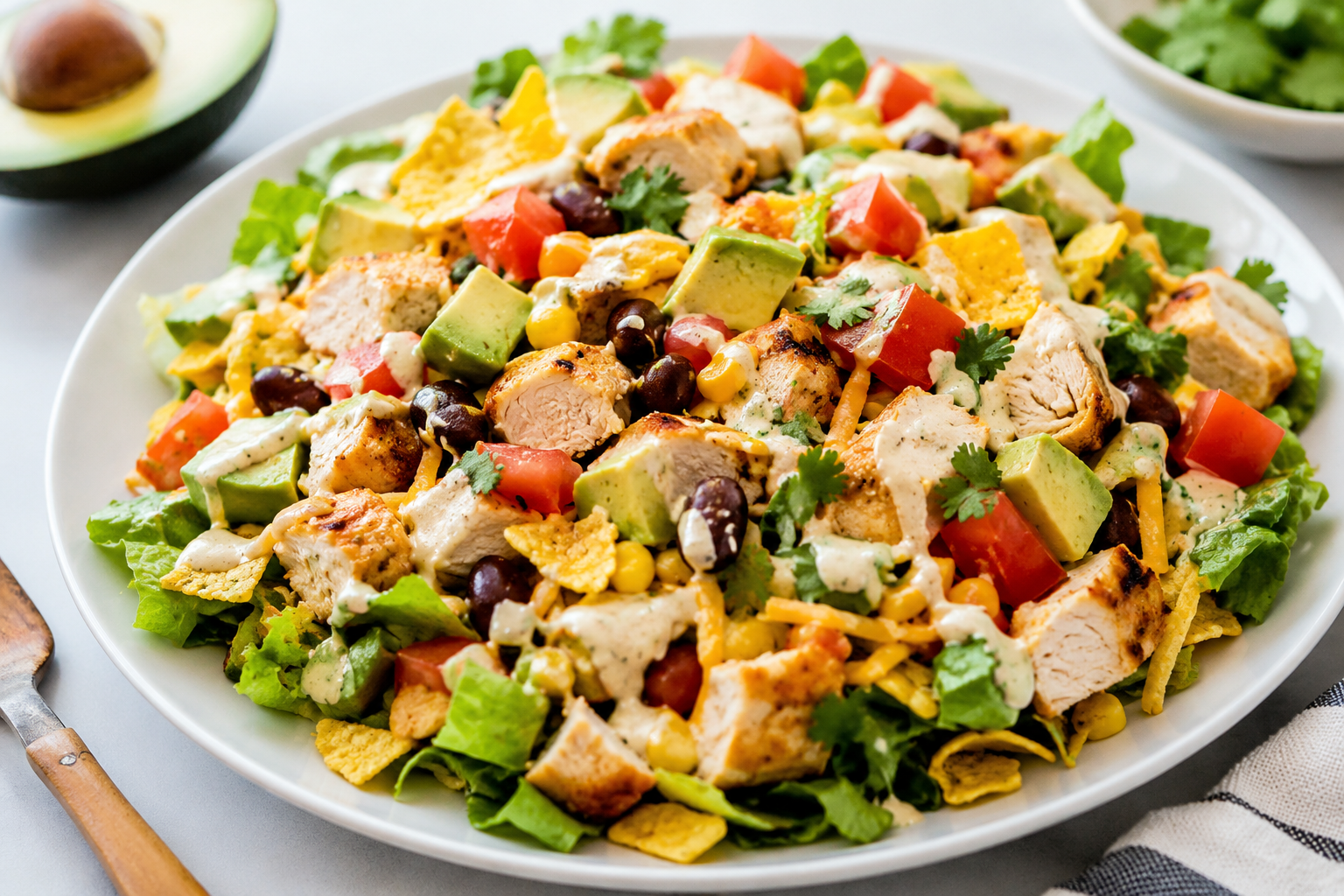 Healthy Chicken Taco Salad Bowl Ready in Just 30 Minutes