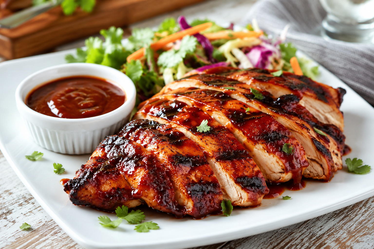 Easy Grilled BBQ Chicken Recipe with Smoky BBQ Sauce